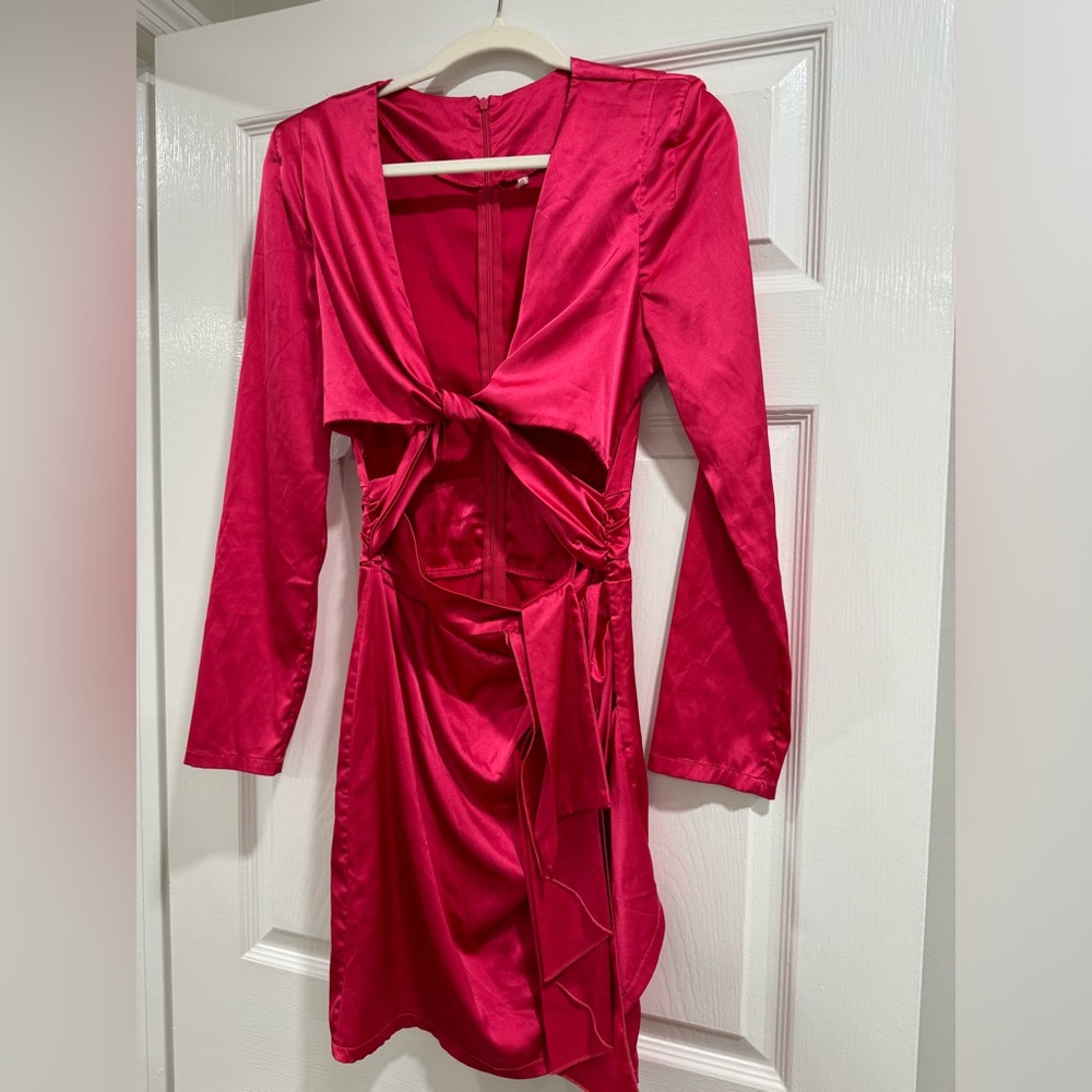 Pink Satin Dress